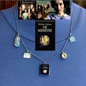 The Moonstone by Wilkie Collins Handmade Literature Victorian Mystery Necklace
